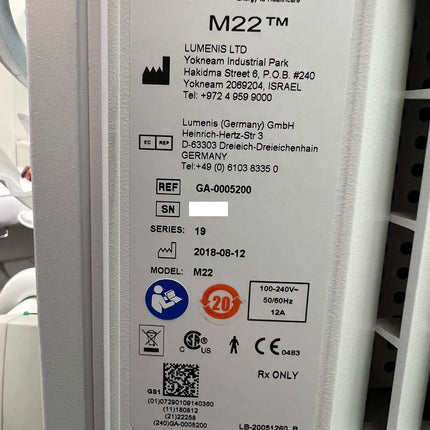 2018 Lumenis M22 /w IPL, QSwitched Nd:YAG, and ResurFX for Sale *Low Counts*