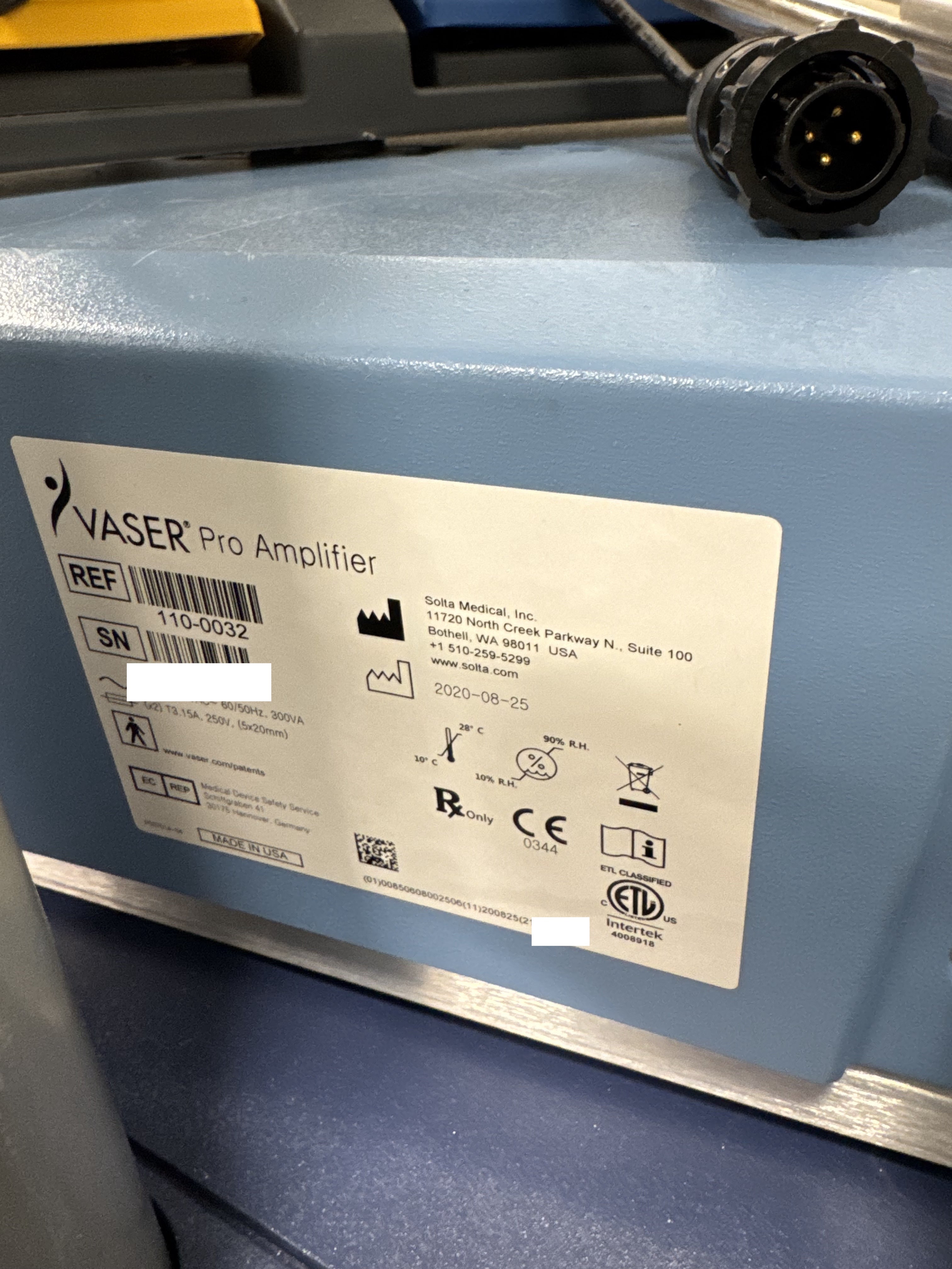 2020 Solta Vaser 2.0 For Sale