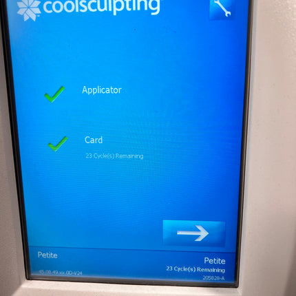 Allergan/Zeltiq 23 Cycle CoolAdvantage Petite Coolsculpting Treatment Card for Sale