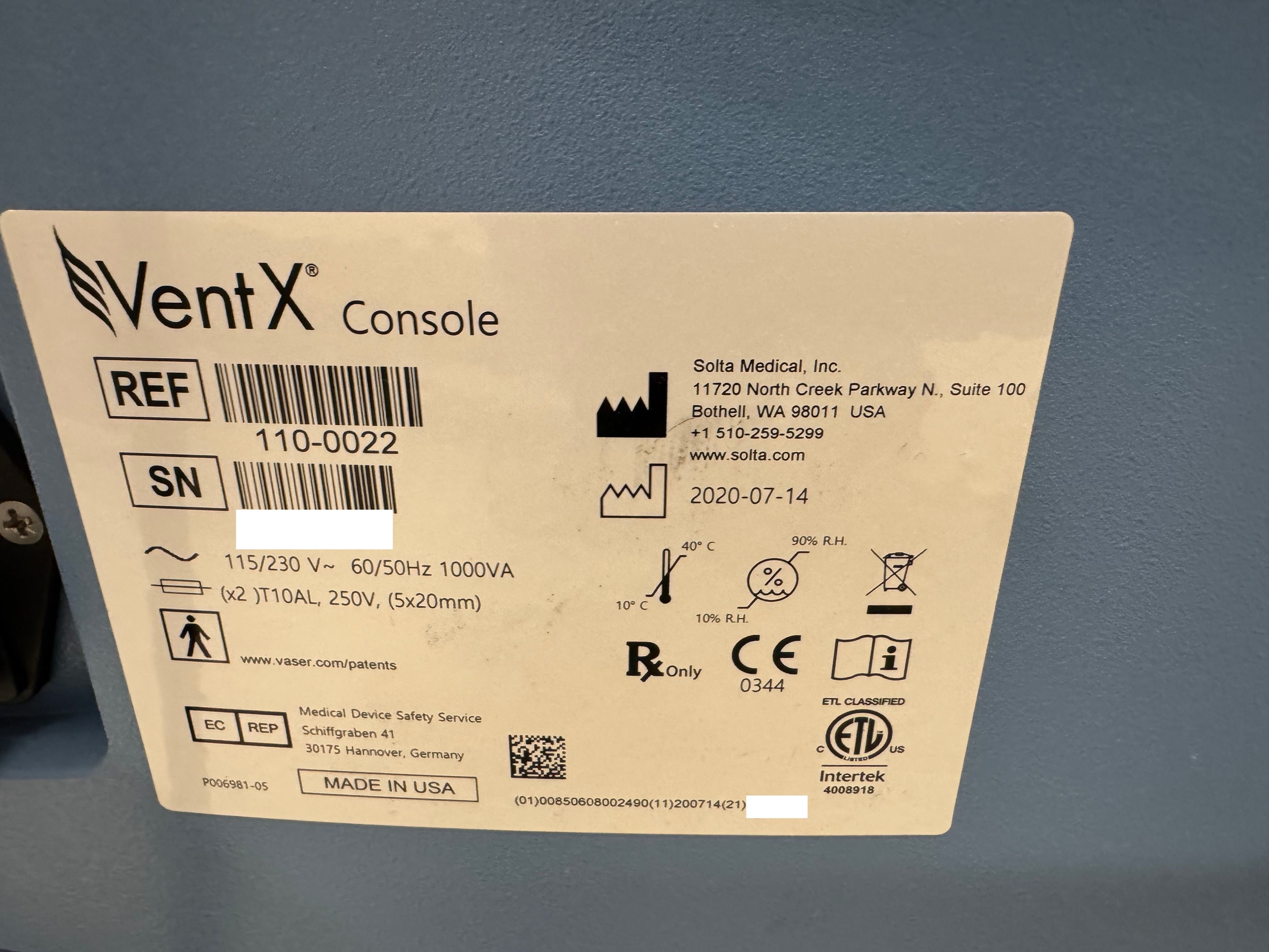 2020 Solta Vaser 2.0 For Sale