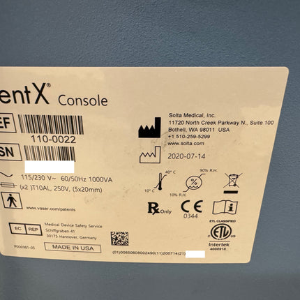 2020 Solta Vaser 2.0 For Sale